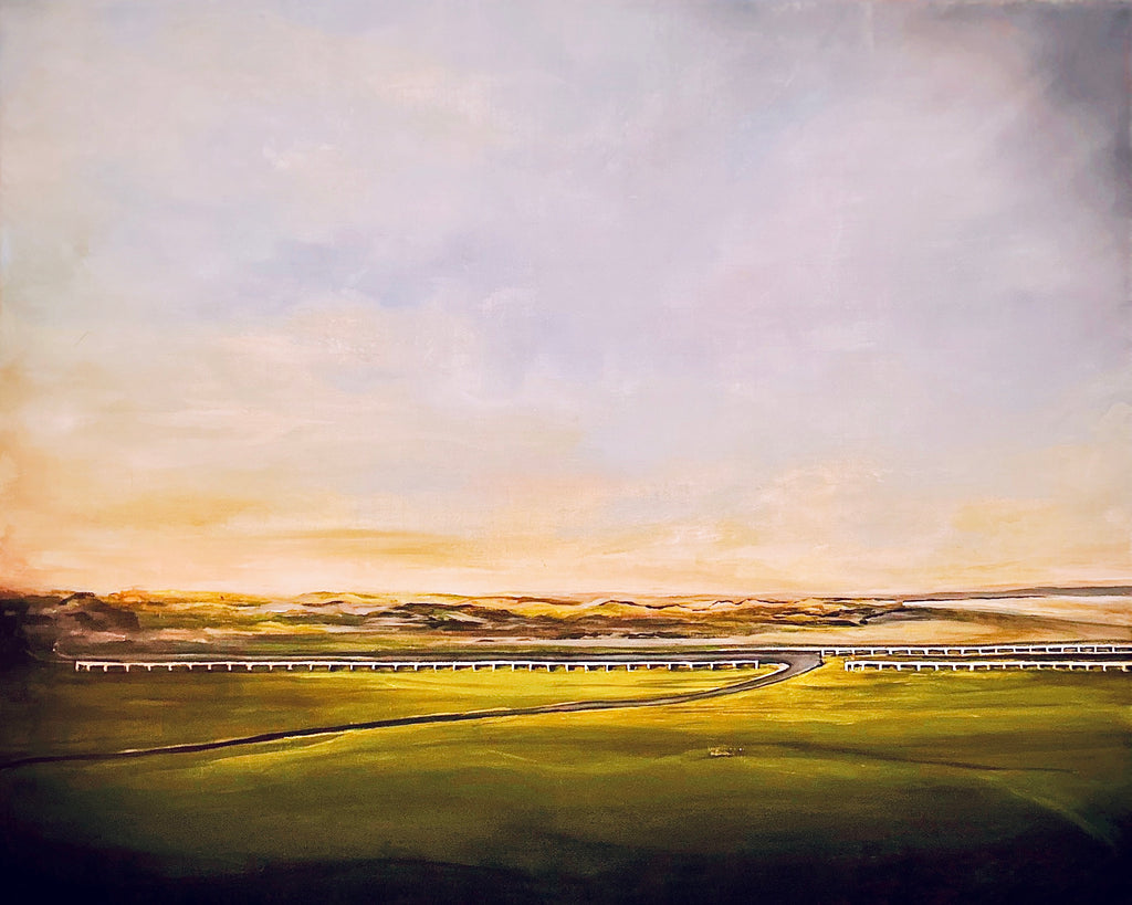 The 18th Hole at Sunset Oil Painting